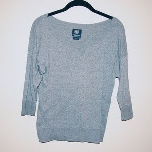 AE Gray Off-Shoulder Sweater